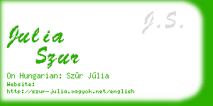 julia szur business card