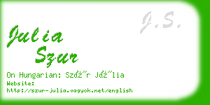 julia szur business card